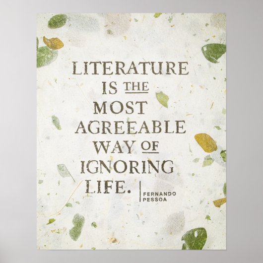 ブックワーム引用文バイフェルナンドペソア ポスター (正面)
