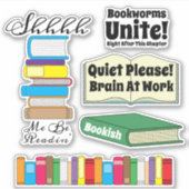 ブックワーム引用文5冊 シール (正面)