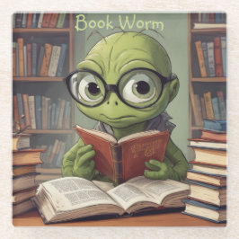ブックワーム ガラスコースター
