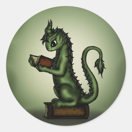 ブックワーム・ドラゴン ラウンドシール (正面)