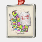 ブックワーム メタルオーナメント (左)