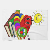 ブックワーム、書籍、アップルキッチンハンドタオル キッチンタオル (横)