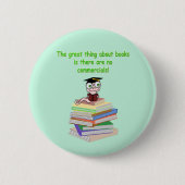 ブックワーム 缶バッジ (正面)
