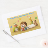 ブックワーム 長方形シール (封筒)