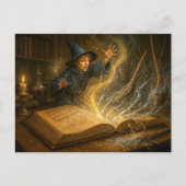 ブック付き若いウィザードファンタジーイラストレーション シーズンポストカード (正面)