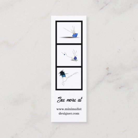 ブック作家のプロモーションスワッグ素晴らしいブックマーク スキニー名刺 (正面)