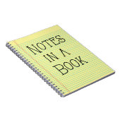 ブック内のメモ、黄色のリーガルパッド、スパイラルノートブック ノートブック (右側)