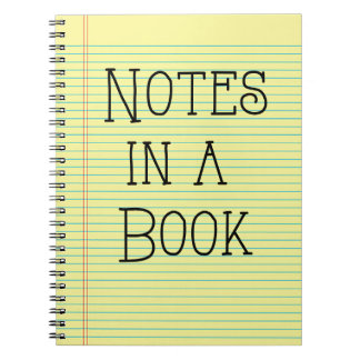 ブック内のメモ、黄色のリーガルパッド、スパイラルノートブック ノートブック