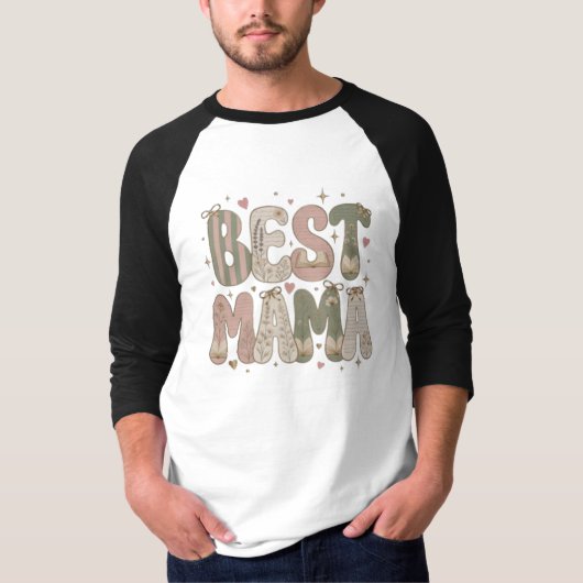 ブック好きママのためのフローラルデザイン Tシャツ (正面)