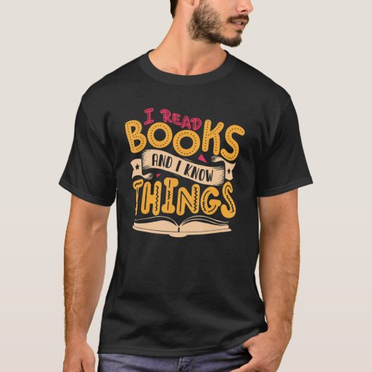 ブック引用文司書プン読ブック文字デザイン Tシャツ (正面)