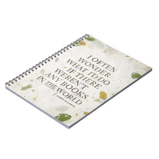 ブック引用文by James Baldwin ノートブック (左側)