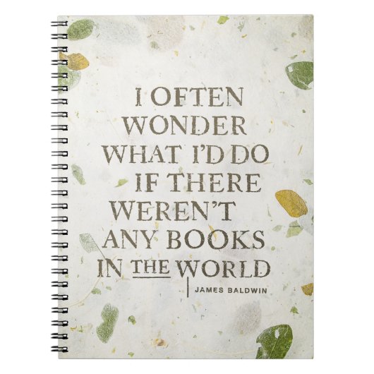 ブック引用文by James Baldwin ノートブック (正面)