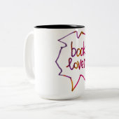 ブック恋人の言葉の手書きマグ ツートーンマグカップ (正面左)
