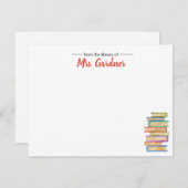 ブック恋人パーソナライズされた文房具ノートカード ノートカード (正面/裏面)