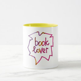 ブック恋人文字芸術的スケッチレタリング マグカップ