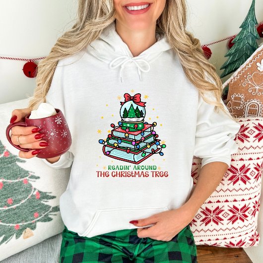 ブック愛あふれるクリスマス・リーディング・ツリー パーカ