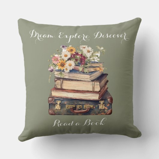 ブック愛好家 – 夢の探索読発見- A Book クッション (裏面)