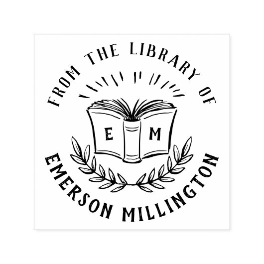 ブック素朴と分岐のスケッチ |のライブラリから セルフインキングスタンプ (デザイン)