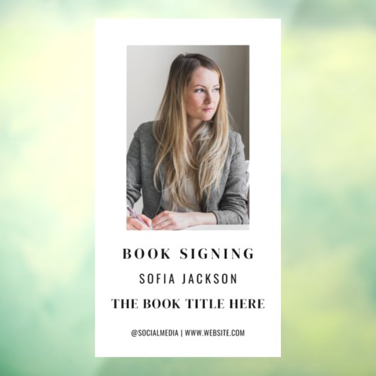 ブック署名フォト作家ライターのプロモーション ウィンドウサイン (シート3)