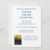 ブック署名作家モダンパーティー 招待状 (裏面)