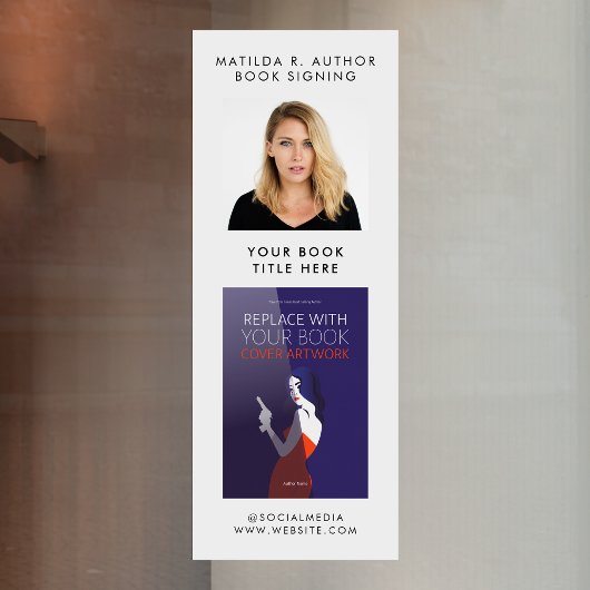 ブック署名 |作家カバーのアートワークのプロモーション ウィンドウサイン