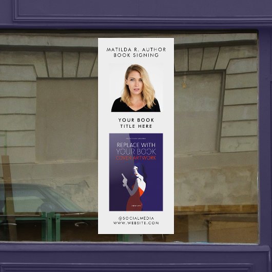 ブック署名 |作家カバーのアートワークのプロモーション ウィンドウサイン