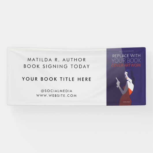 ブック署名 |作家カバーのアートワークのプロモーション 横断幕 (横)