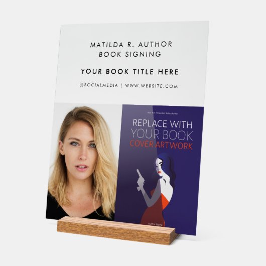 ブック署名 |作家ブックカバーのプロモーション アクリルサイン (傾斜)