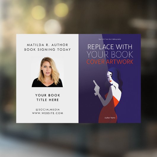 ブック署名 |作家ブックカバーのプロモーション ウィンドウサイン