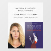 ブック署名 |作家ブックカバーのプロモーション ウィンドウサイン (シート)