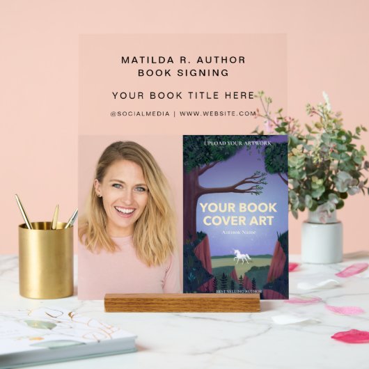 ブック署名 |作家ブックローンチのプロモーション アクリルサイン (ウェディング)