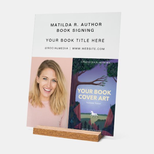 ブック署名 |作家ブックローンチのプロモーション アクリルサイン (傾斜)