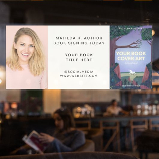 ブック署名 |作家ブックローンチのプロモーション ウィンドウサイン