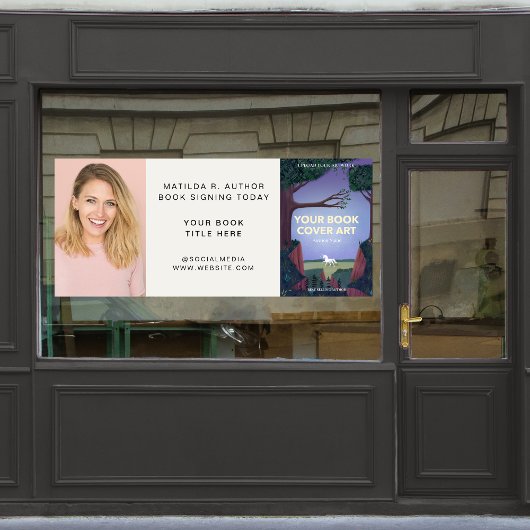 ブック署名 |作家ブックローンチのプロモーション ウィンドウサイン