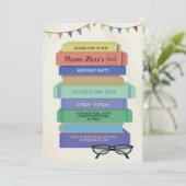 ブック誕生日ライブラリ読招待状のスタック 招待状 (スタンド正面)