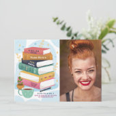 ブック誕生日ライブラリ読招待状のフォトブック 招待状 (スタンド正面)