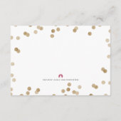 ブック金ゴールドのフェイク紙吹雪挿入モダンカード エンクロージャーカード (裏面)