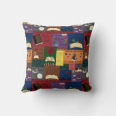 ブック·アディクト·コラージュ クッション (裏面)