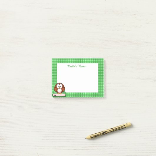 ブック・フクロウの投稿ノート ポストイット (デスク上)