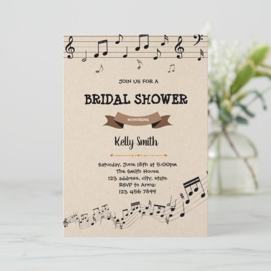 ブック&ミュージックシャワーパーティーのご招待 招待状 (スタンド正面)