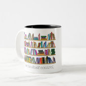 ブック・ラバーの「シェルフ・コントロールがない」 ツートーンマグカップ (正面左)