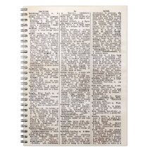 ブック·ラバーズのヴィンテージ·ディクショナリ·ページ·ノート