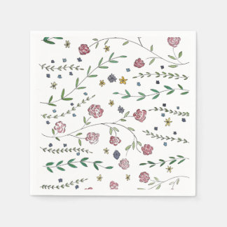 ブック&花カクテルナプキン スタンダードカクテルナプキン