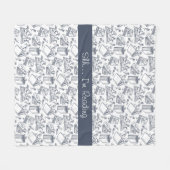 ブック&読の恋人 フリースブランケット (正面(横))