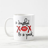 ブッシェルおよびコツコツつつく音 コーヒーマグカップ (左)