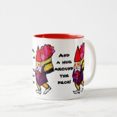 ブッシェルお母さんおよびコツコツつつく音のマグ ツートーンマグカップ (正面右)