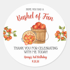 ブッシェルのおもしろいを！アップルバースデーパーティー ラウンドシール