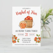 ブッシェルのおもしろいを!アップルバースデーパーティー 招待状 (スタンド正面)