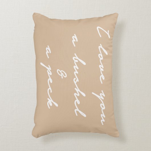 ブッシェルの枕愛して下さい アクセントクッション (正面(垂直))