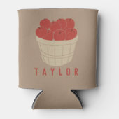 ブッシェルバスケットイラストレーション パーソナライズされた 缶クーラー (正面)